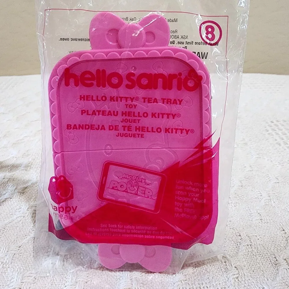 Sanrio Hello Kitty Pink TEA TRAY #8 : 2017 McDonald's Happy Meal Toy
